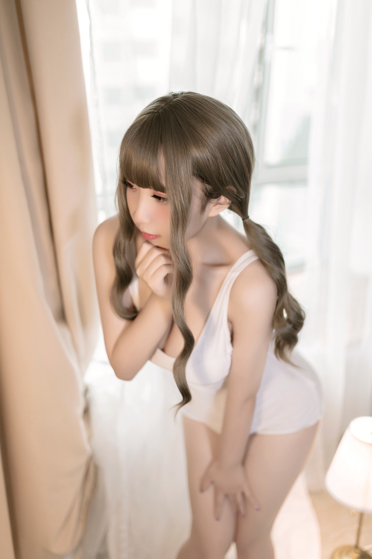 貓田聖奈奈(桃之啾啾) – 白色死库水 [9P/25.7MB]插图1