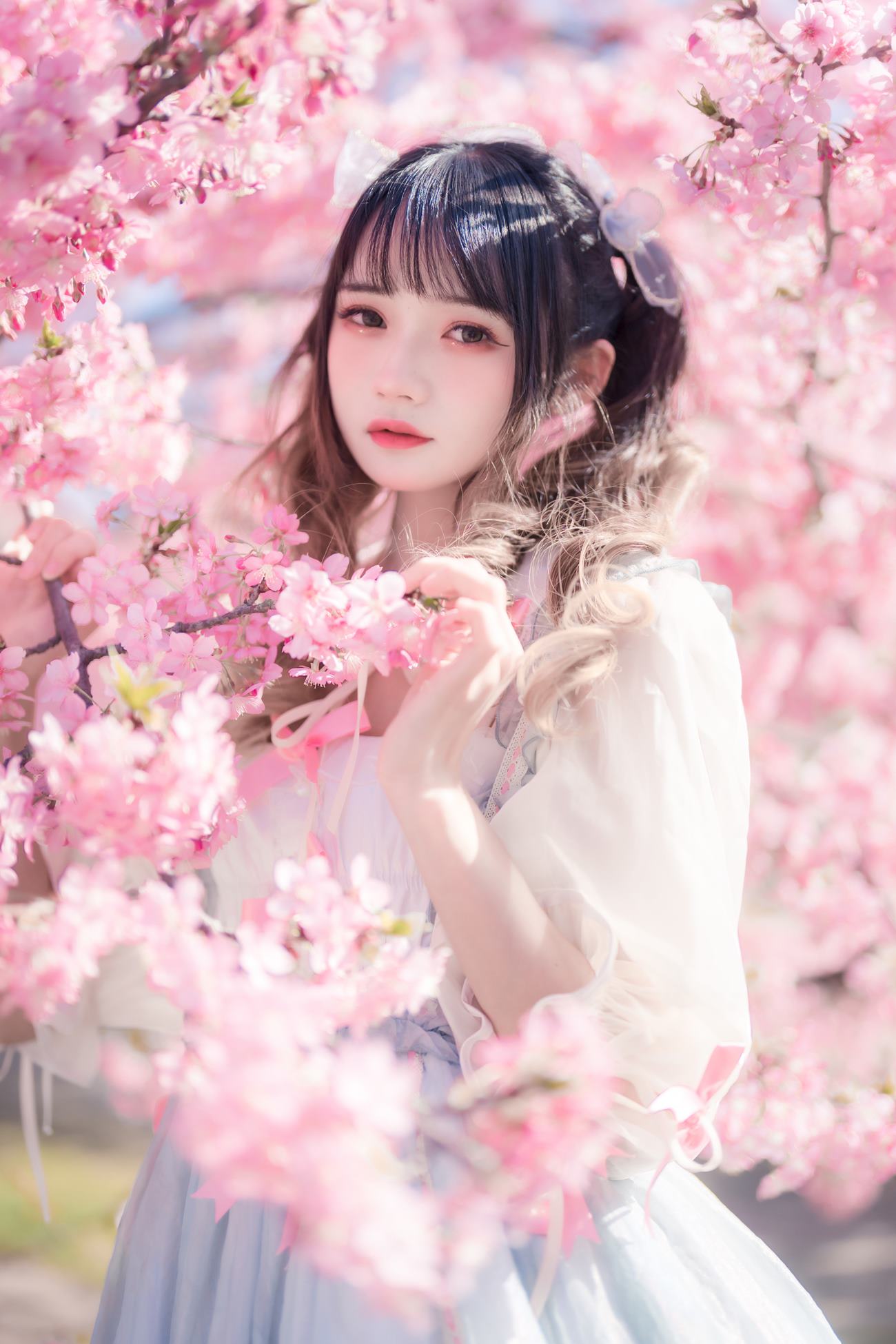 人气Coser@兔子Zzz不吃胡萝卜 粉色春天 [23P/125MB]插图1
