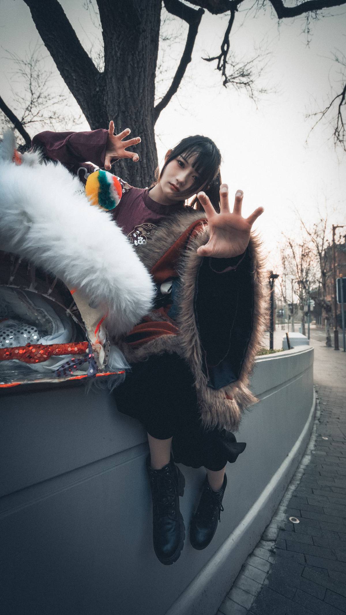 人气Coser@兔子Zzz不吃胡萝卜 舞狮少女 [45P/546MB]插图1