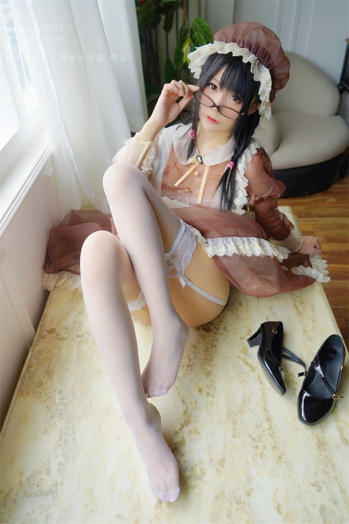 微博红人@软妹摇摇乐 透明白丝女仆 [136P/9V/978MB]插图2