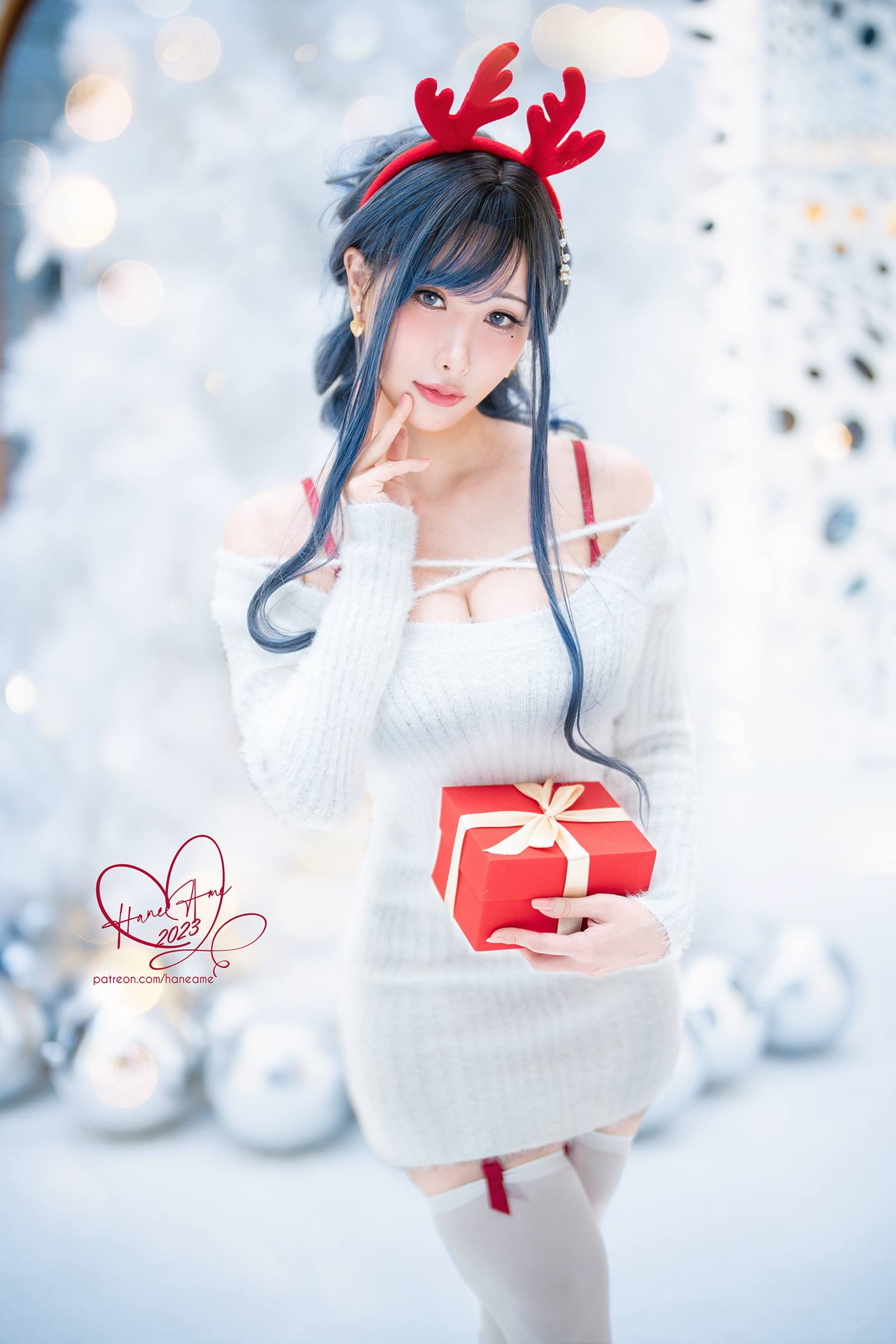 Hane Ame 雨波写真 – Original 2023 White Christmas Moose Onesan[35P/199MB]插图2