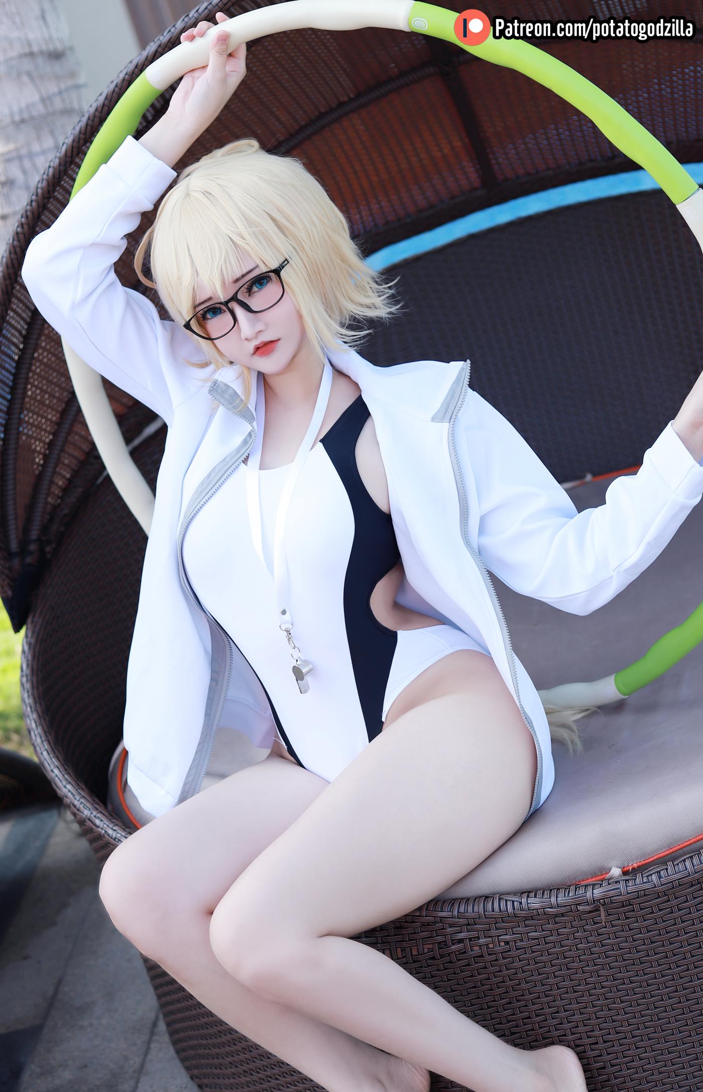 Potato Godzilla – Jeanne d’Arc Swimsuit[26P/210MB]插图2