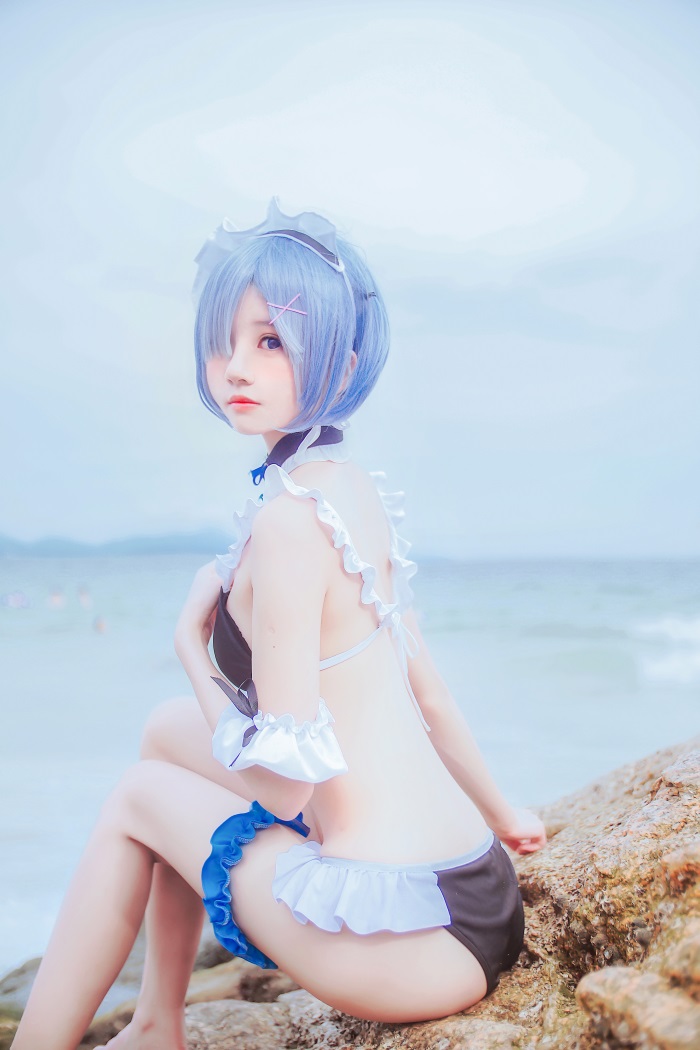 萝莉风COS 桜桃喵 – 蕾姆 [48P/444MB]插图1