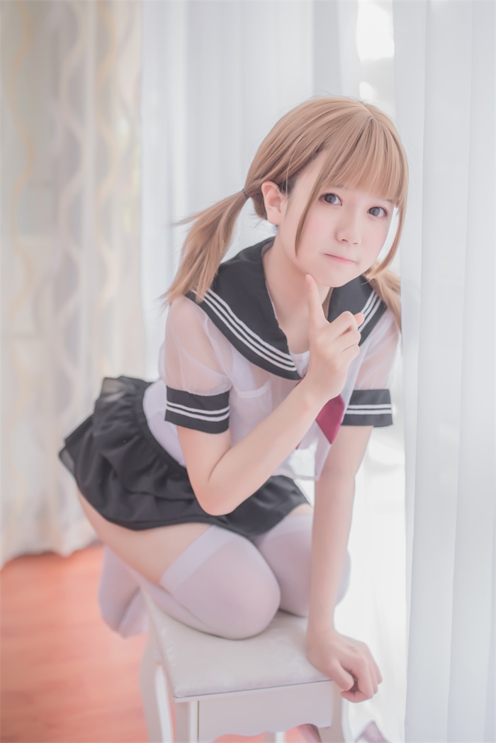 白金Saki写真 – 学生白丝制服 [17P/87MB]插图2