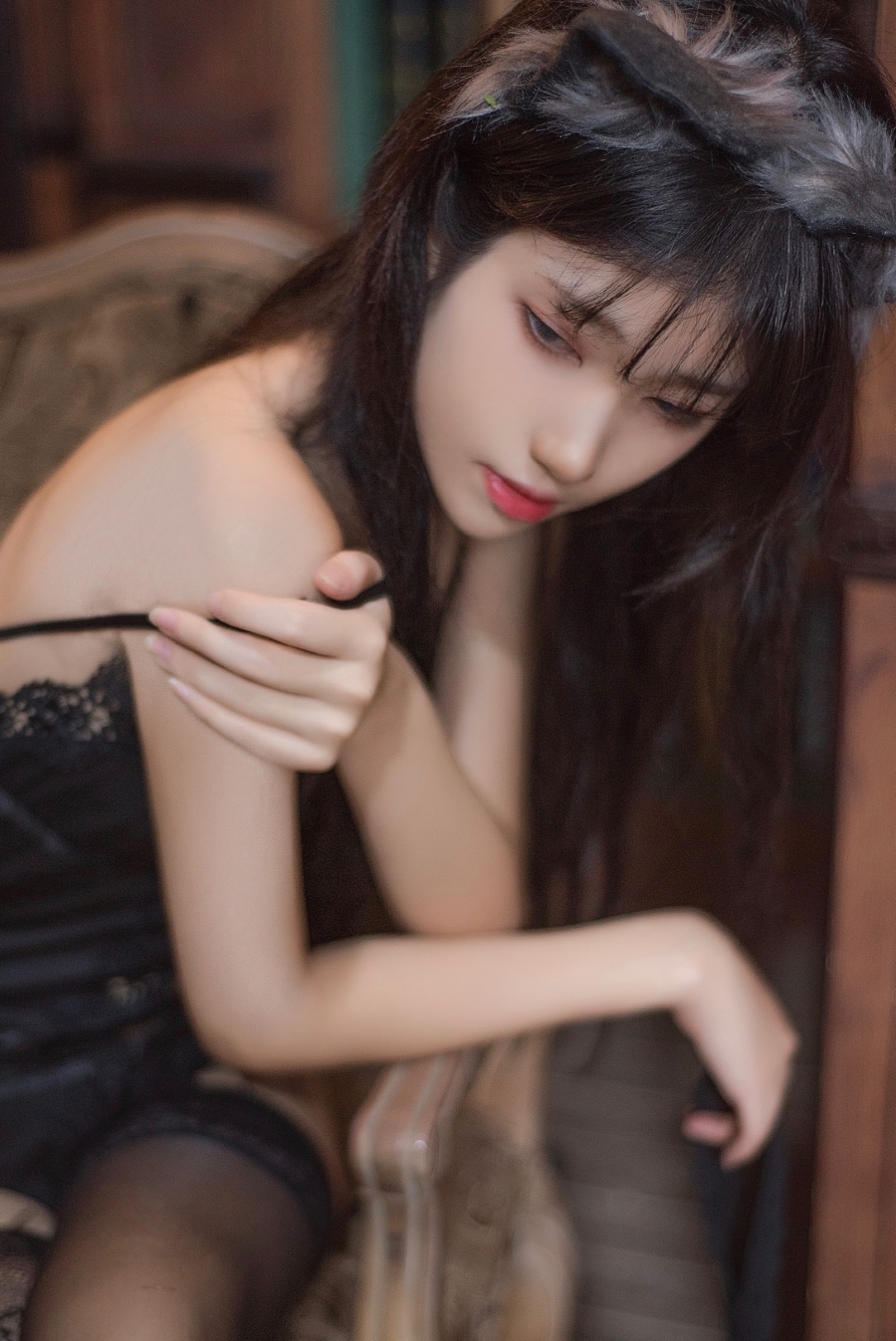 南桃Momoko – 黑内衣 [18P/54MB]插图2
