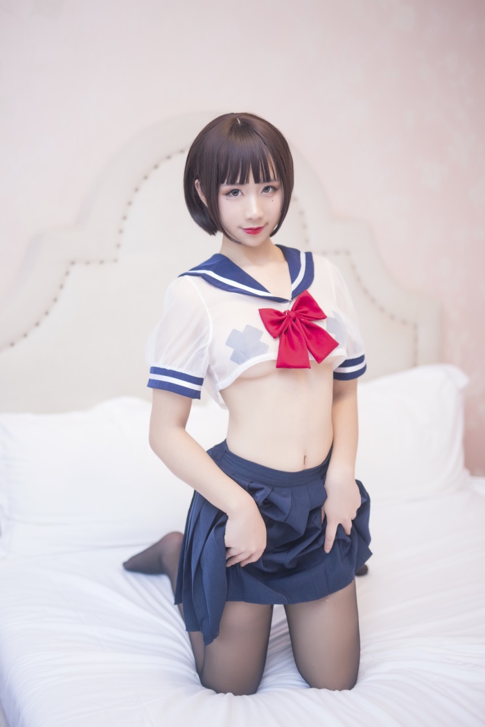 知名动漫博主@九曲Jean – 透明JK [21P/153MB]插图1