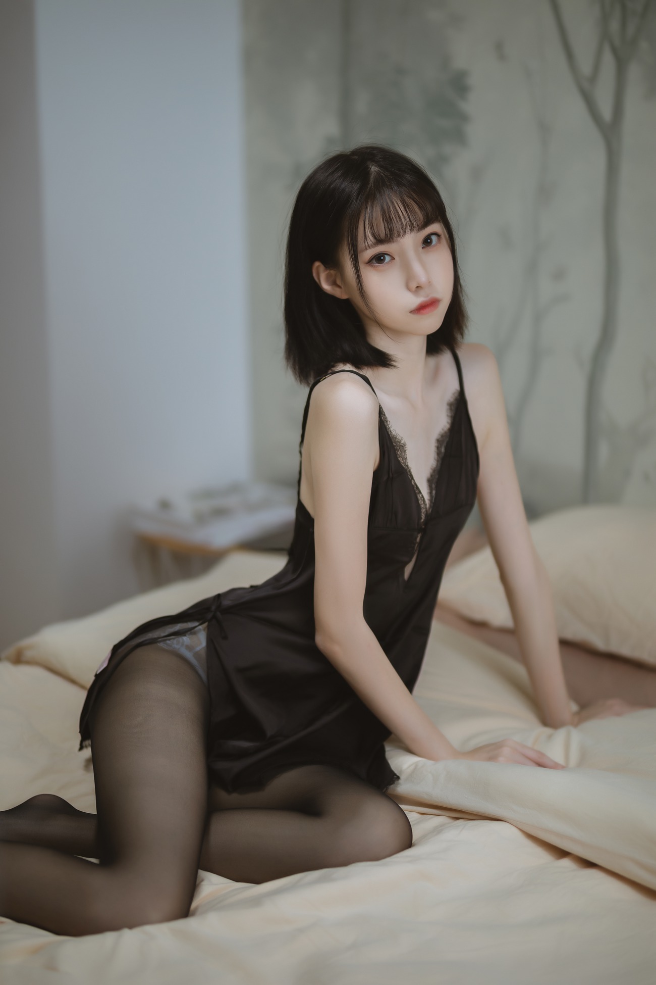 许岚 – 黑色蕾丝睡衣 [40P/585MB]插图2