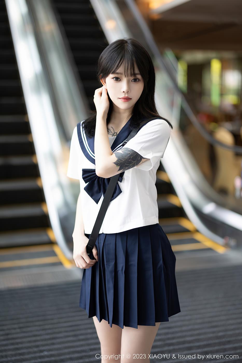 [XIAOYU语画界] 2023.08.08 VOL.1087 奶瓶. 学生装美腿[89P/735MB]插图2