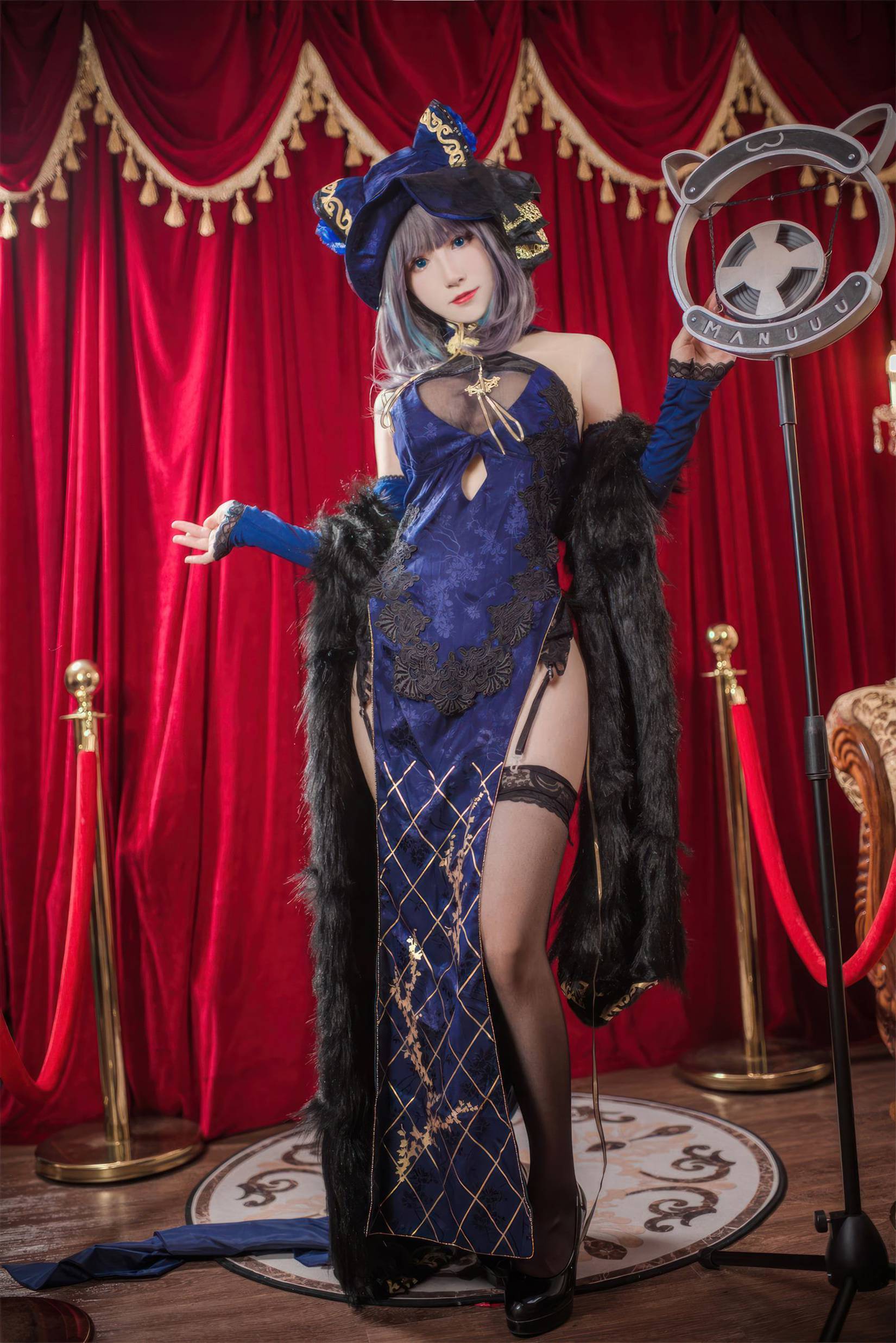 Coser衣衣 – 碧蓝航线 柴郡旗袍[57P/271MB]插图2