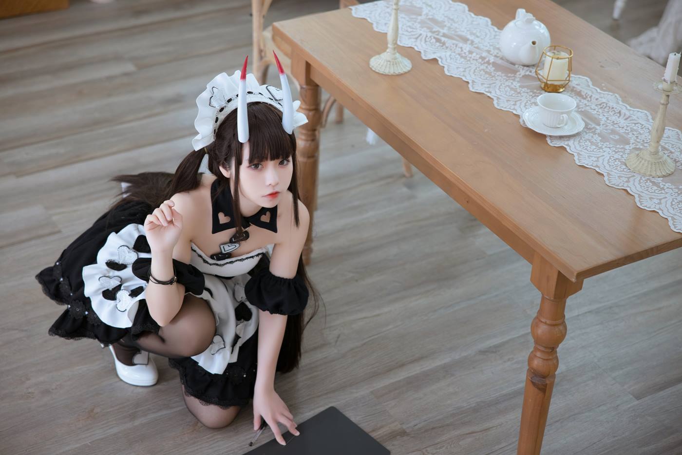 动漫博主G44不会受伤 碧蓝航线 能代女仆 [20P/168MB]插图2