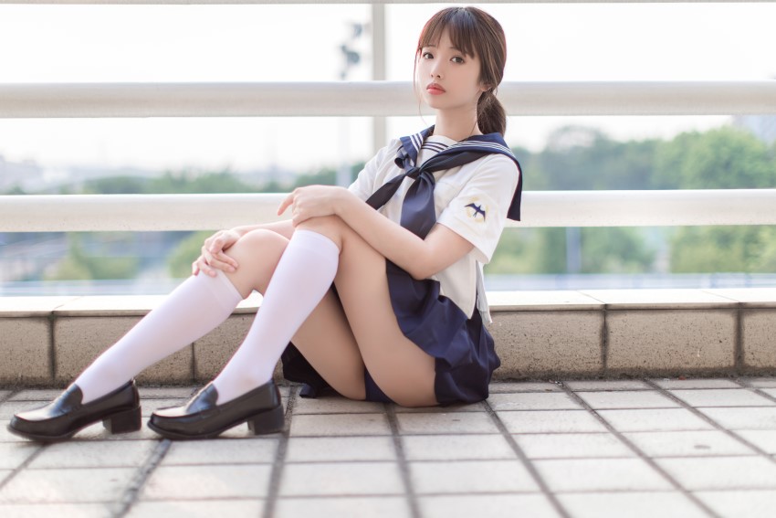 微博红人Coser@雯妹不讲道理 JK [20P/424MB]插图1