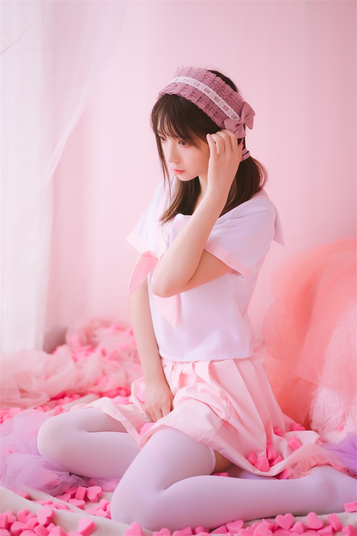 网红Coser@疯猫ss – 粉红色丝袜狂想曲 [54P/623MB]插图1