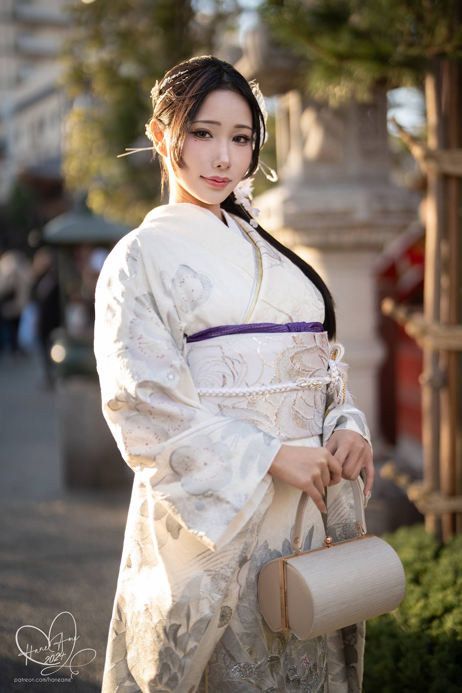雨波_HaneAme Original 2024 New year Silver Kimono[32P/5V/107M]插图2