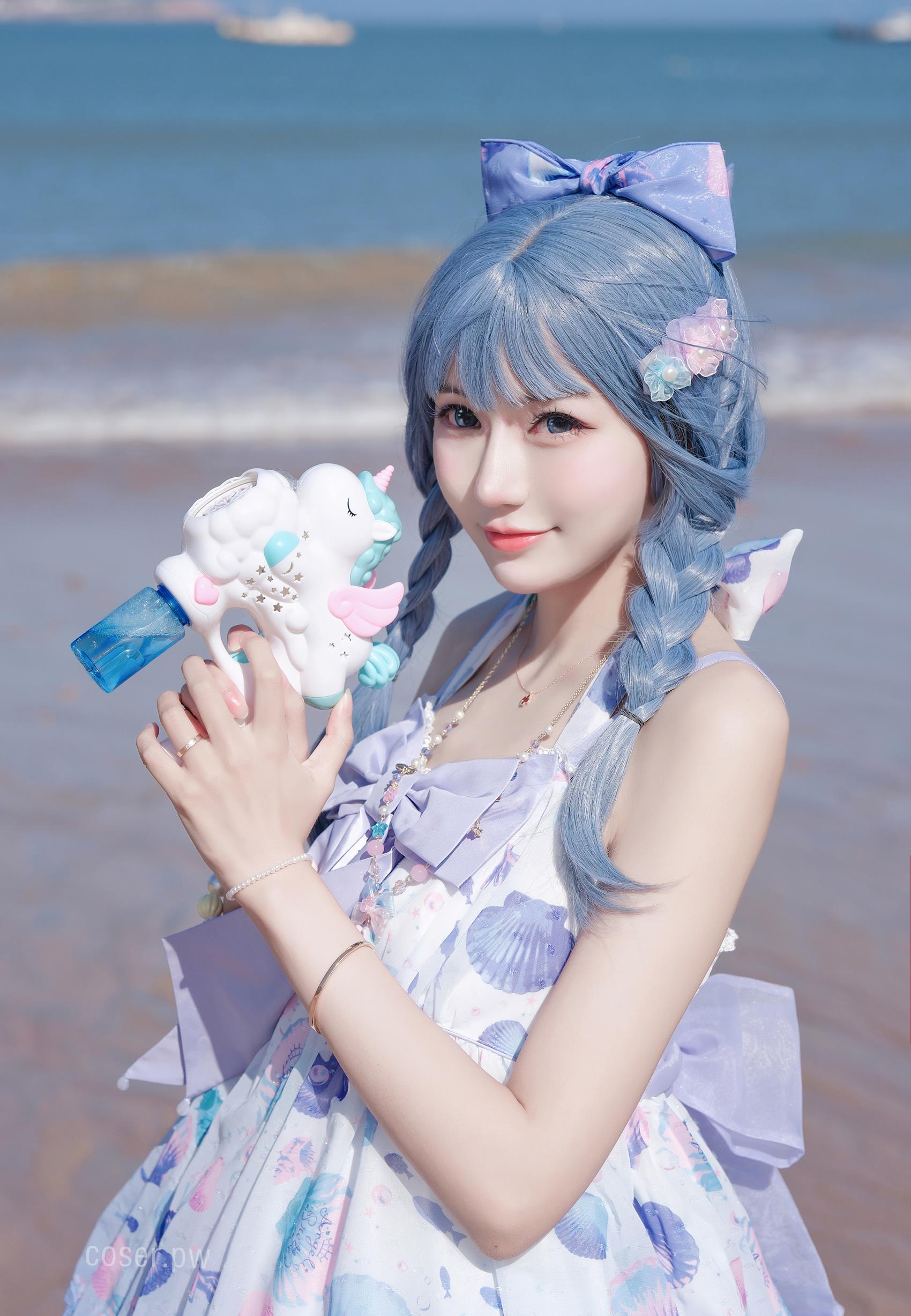 彩芸_Nebula – 渐变贝壳白紫[15P/71MB]插图2
