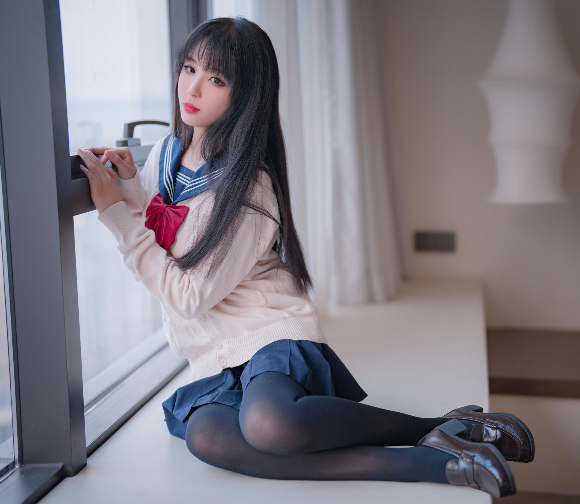 轩萧学姐 – 黑丝JK 2.0[44P/168MB]插图2